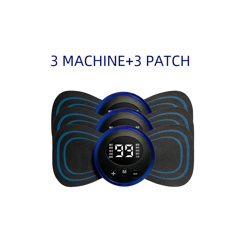 Dechoicelife (A-3 Pcs No Box) Lcd Display Ems Neck Stretcher Electric Massager Cervical Vertebra Massage Patch For Muscle Pain Relief And Shoulder Relaxation
