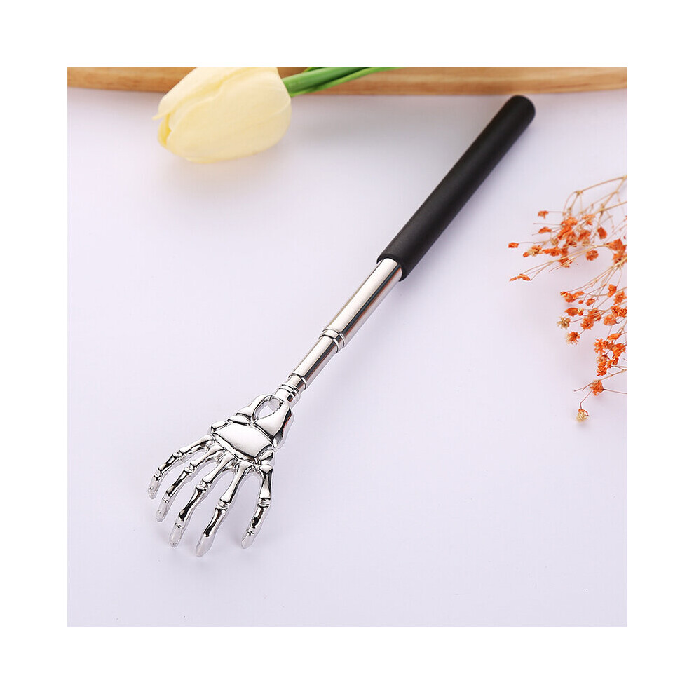 Dechoicelife Black (A-) Portable Extendable Telescopic Metal Back Scratchers With Rubber Handles Relieves Itching On Back Neck Head Beard And Body