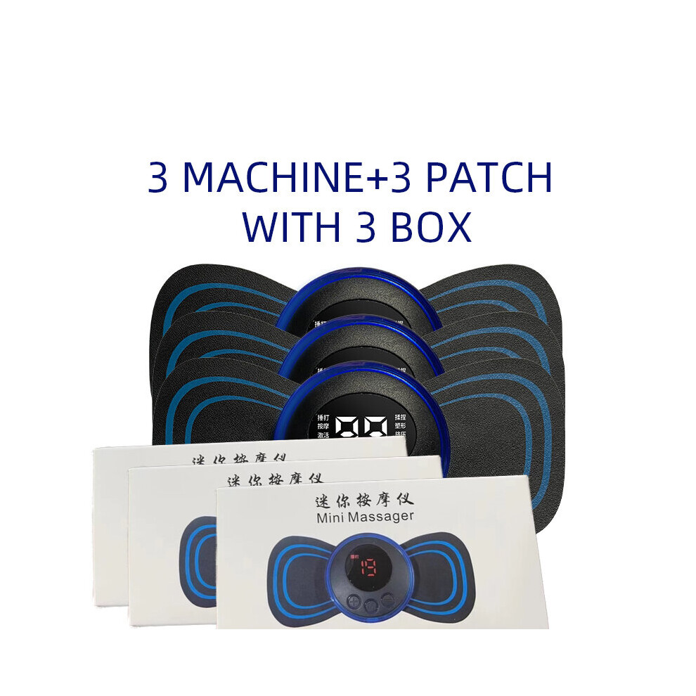 Dechoicelife (A-3 Set With Box) Lcd Display Ems Neck Stretcher Electric Massager Cervical Vertebra Massage Patch For Muscle Pain Relief And Shoulder Relaxation
