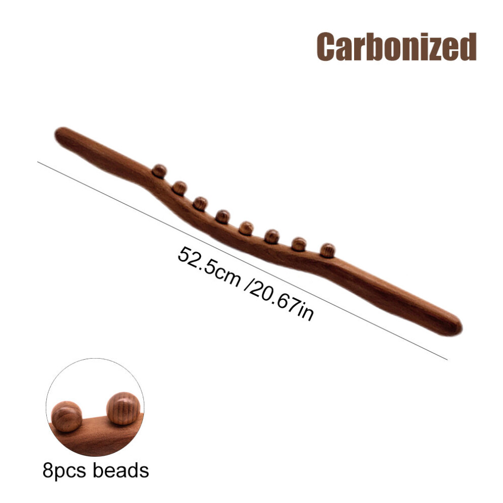 Dechoicelife (A-Type2 Carbonized 8) Wood Therapy Tools For Body Contour Massage Roller Anti Cellulite Massager For Backpain Relief Drenaje Linfatico Leg Weightloss