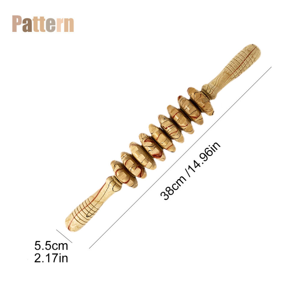 Dechoicelife (A-Pattern) Wood Therapy Tools For Body Contour Massage Roller Anti Cellulite Massager For Backpain Relief Drenaje Linfatico Leg Weightloss