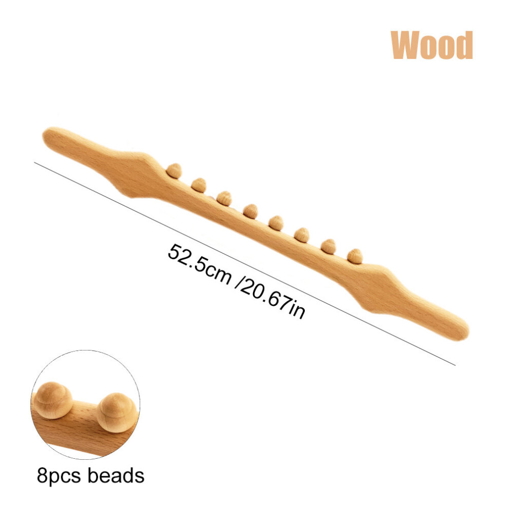 Dechoicelife (A-Type1 Wood 8) Wood Therapy Tools For Body Contour Massage Roller Anti Cellulite Massager For Backpain Relief Drenaje Linfatico Leg Weightloss