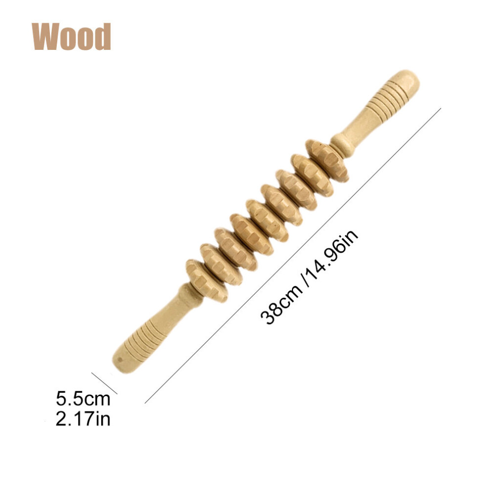 Dechoicelife (A-Wood) Wood Therapy Tools For Body Contour Massage Roller Anti Cellulite Massager For Backpain Relief Drenaje Linfatico Leg Weightloss