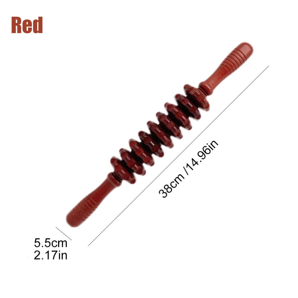 Dechoicelife Red (A-) Wood Therapy Tools For Body Contour Massage Roller Anti Cellulite Massager For Backpain Relief Drenaje Linfatico Leg Weightloss