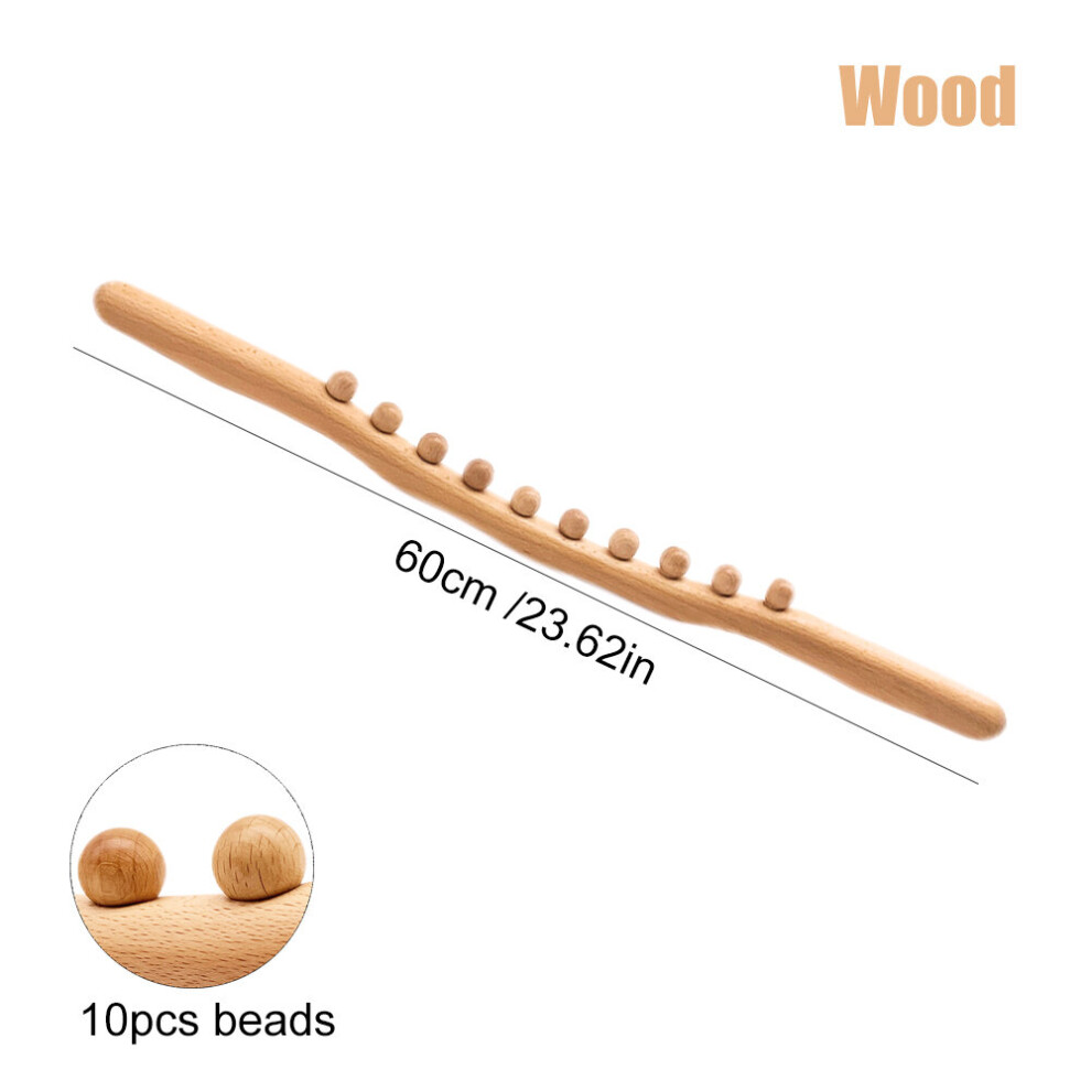 Dechoicelife (A-Type2 Wood 10) Wood Therapy Tools For Body Contour Massage Roller Anti Cellulite Massager For Backpain Relief Drenaje Linfatico Leg Weightloss