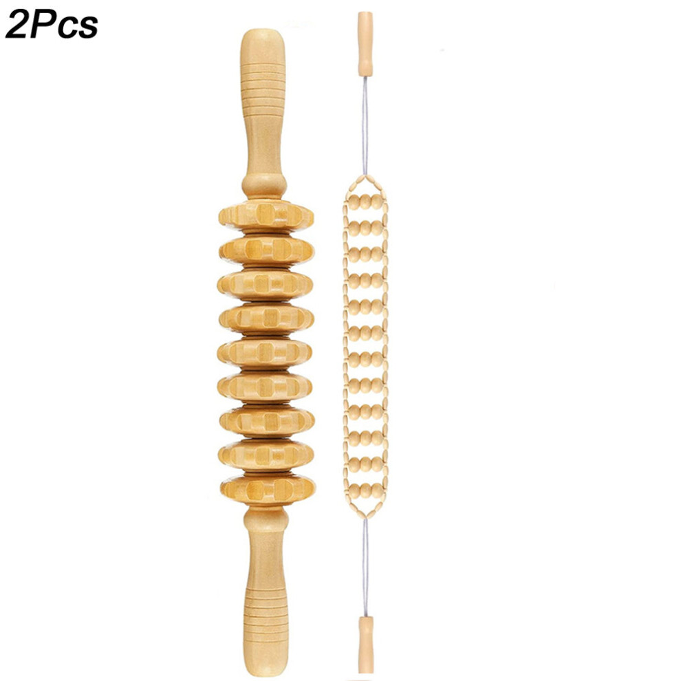 Dechoicelife Red (A-) Wood Therapy Massage Tools For Lymphatic Drainage,Anti-Cellulite Maderoterapia Kit For Body Shaping,Deep Tissue Massage