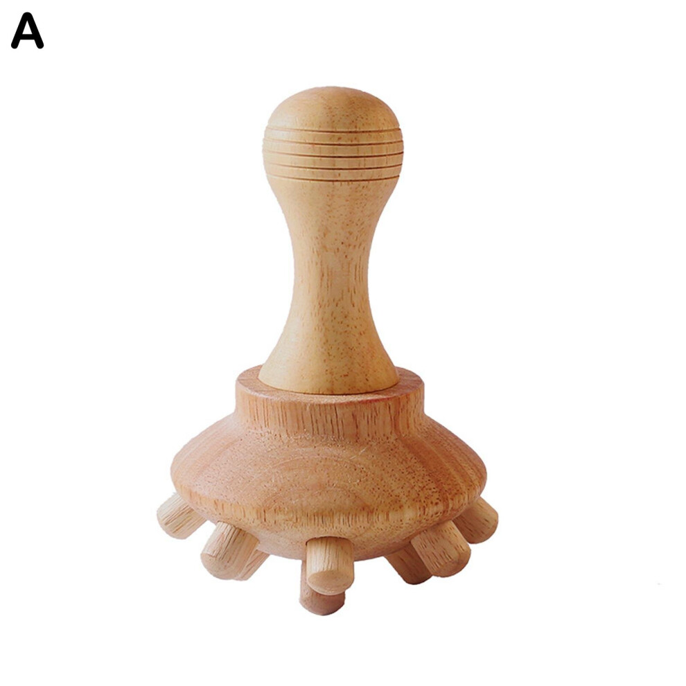 Dechoicelife (A-A) Mushroom Wooden Body Massage Tool Acupuncture Thai Full Body Massager Therapy Meridians Scrap Lymphatic Health Care
