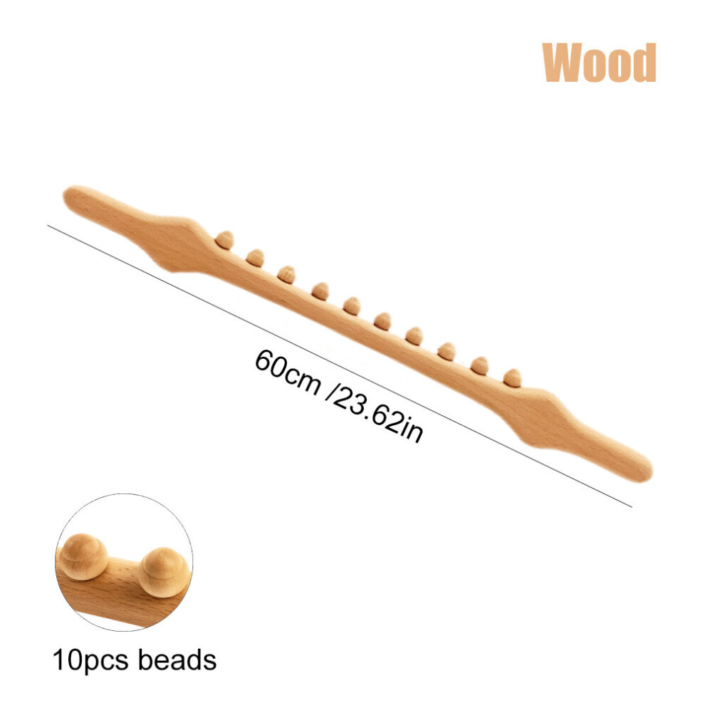 Dechoicelife (A-Type1 Wood 10) Wood Therapy Tools For Body Contour Massage Roller Anti Cellulite Massager For Backpain Relief Drenaje Linfatico Leg Weightloss