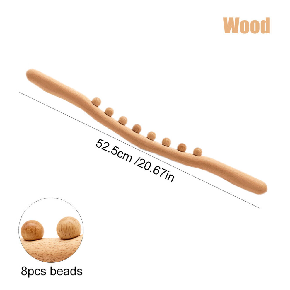 Dechoicelife (A-Type2 Wood 8) Wood Therapy Tools For Body Contour Massage Roller Anti Cellulite Massager For Backpain Relief Drenaje Linfatico Leg Weightloss