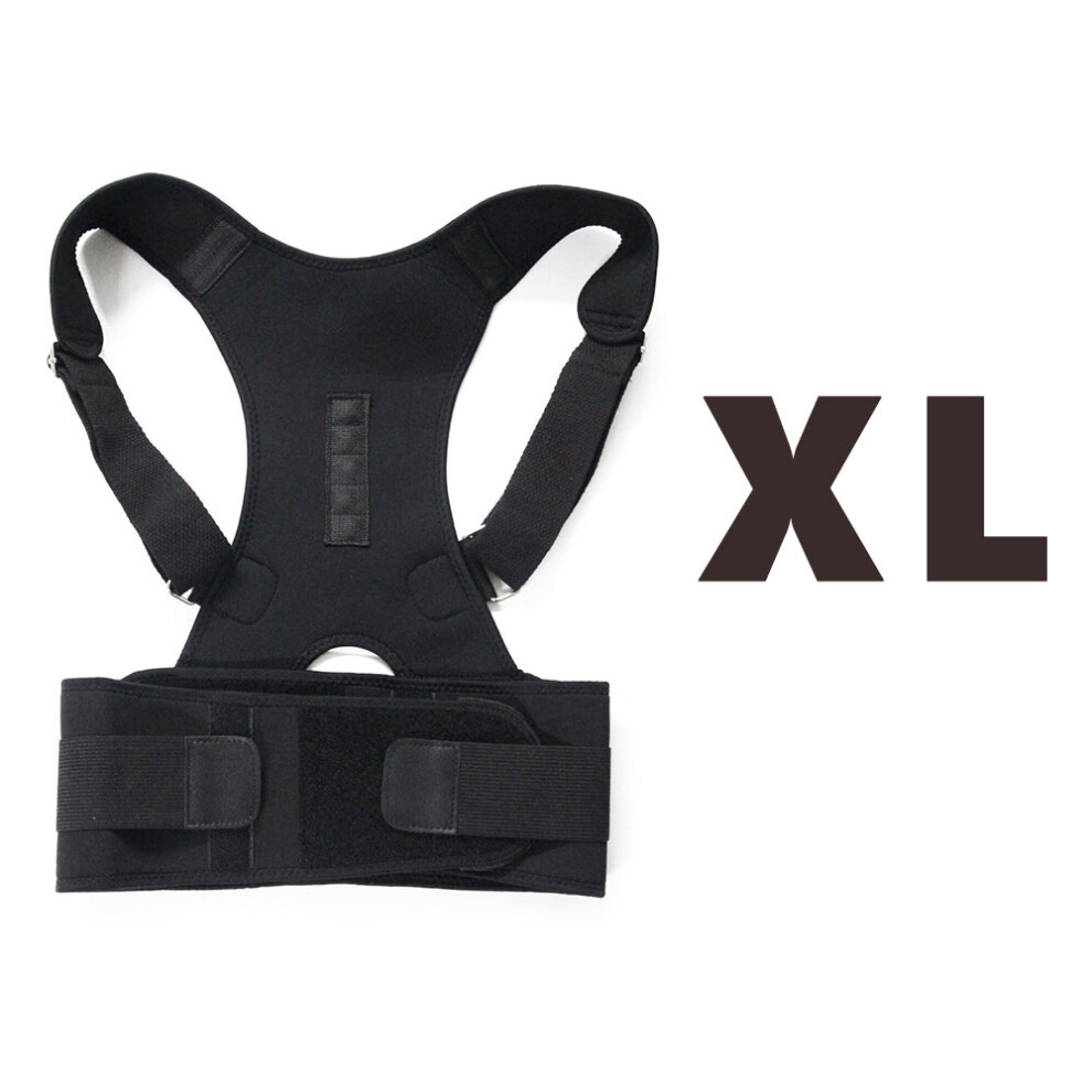 Dechoicelife Black (A-Xl ) Free Therapy Posture Magnetic Corrector Brace Shoulder Back Support Belt For Men Women Braces & Supports Belt Non-Woven