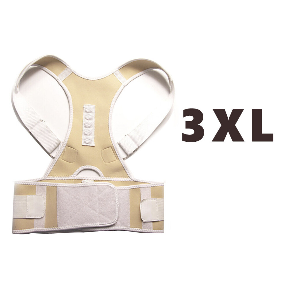 Dechoicelife Beige (A-Xxxl ) Free Therapy Posture Magnetic Corrector Brace Shoulder Back Support Belt For Men Women Braces & Supports Belt Non-Woven