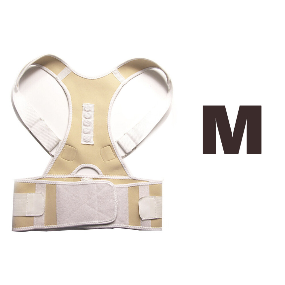 Dechoicelife Beige (A-M ) Free Therapy Posture Magnetic Corrector Brace Shoulder Back Support Belt For Men Women Braces & Supports Belt Non-Woven