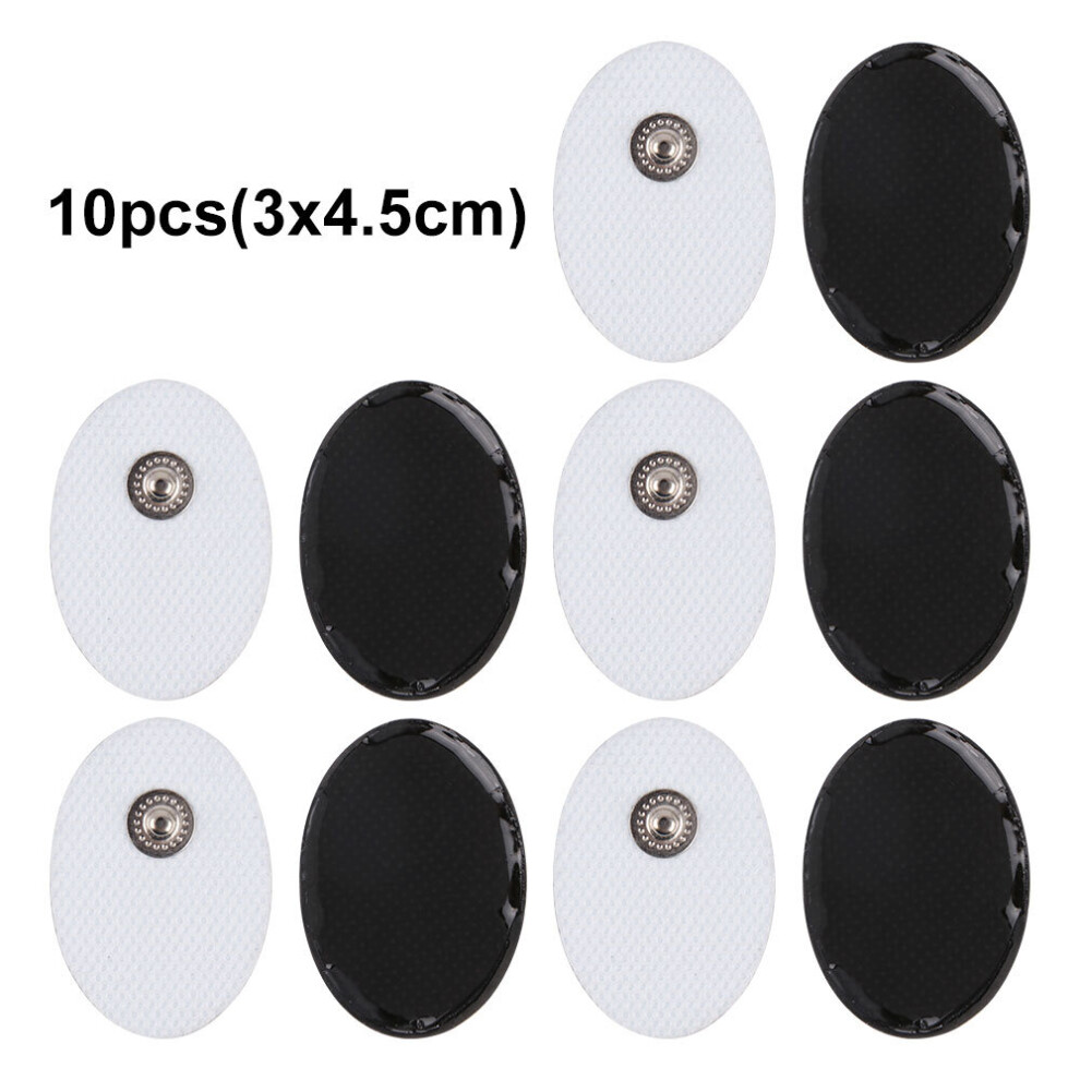 Dechoicelife (A-10Pcs 3X4cm(5 Pack)) Multiple Sizes Tens Electrodes Pads Ems Eletric Muscle Stimulator Physiotherapy Accessories Reusable Self Adhesive Massage Pat