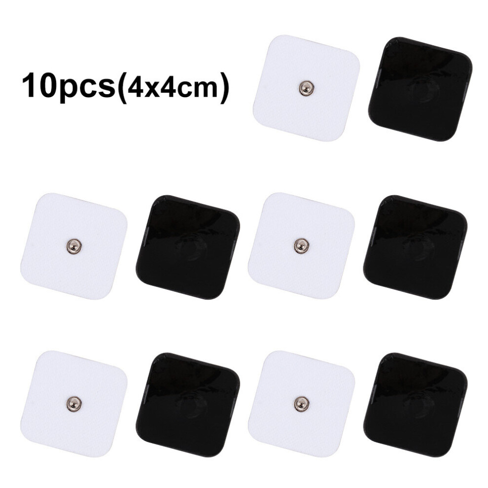Dechoicelife (A-10Pcs 4X4cm(5 Pack)) Multiple Sizes Tens Electrodes Pads Ems Eletric Muscle Stimulator Physiotherapy Accessories Reusable Self Adhesive Massage Pat