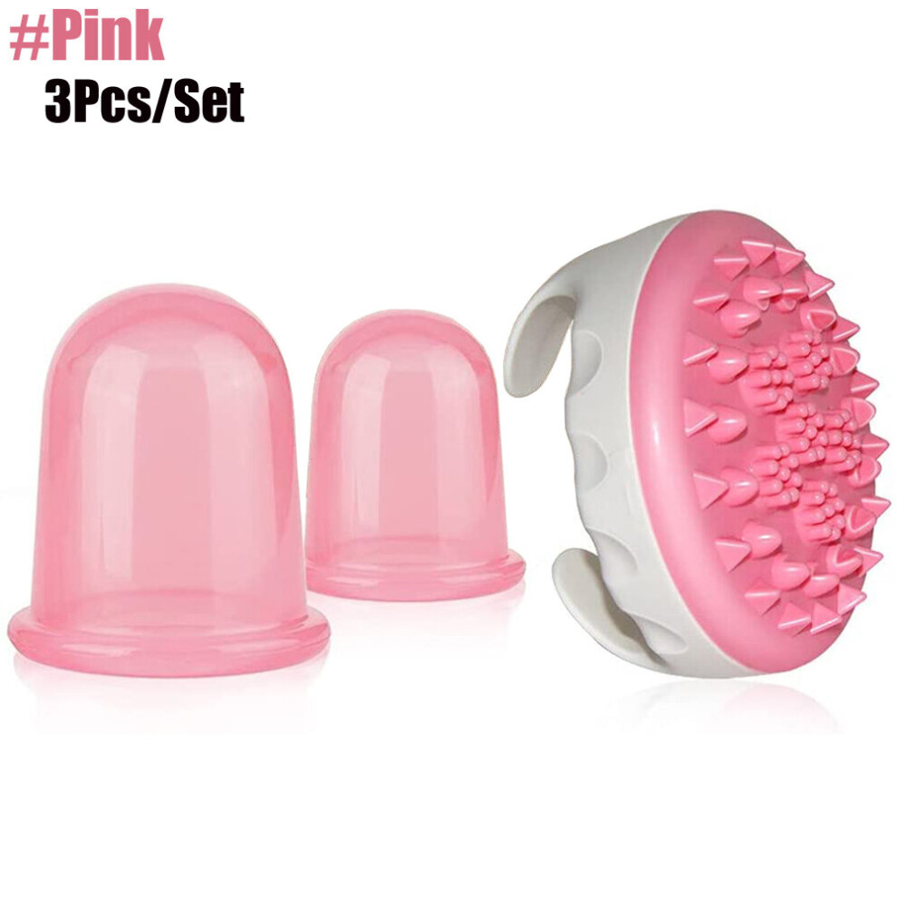 Dechoicelife Pink (A-) Silicone Suction Cups, Anti Cellulite Cupping Set, Anti Cellulite Vacuum, Cupping Therapy Set Silicone,Cellulite Cupping Therapy