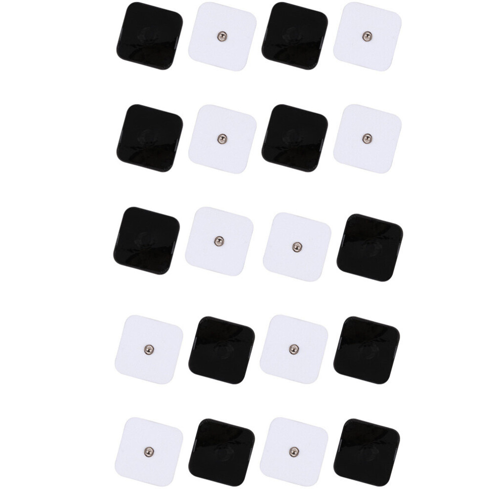 Dechoicelife (A-20Pcs 5X5cm(10 Pack)) Multiple Sizes Tens Electrodes Pads Ems Eletric Muscle Stimulator Physiotherapy Accessories Reusable Self Adhesive Massage Pa