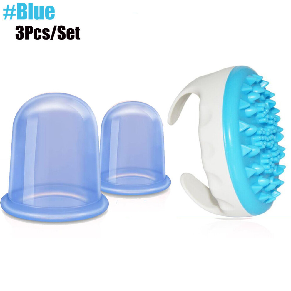 Dechoicelife Blue (A-) Silicone Suction Cups, Anti Cellulite Cupping Set, Anti Cellulite Vacuum, Cupping Therapy Set Silicone,Cellulite Cupping Therapy