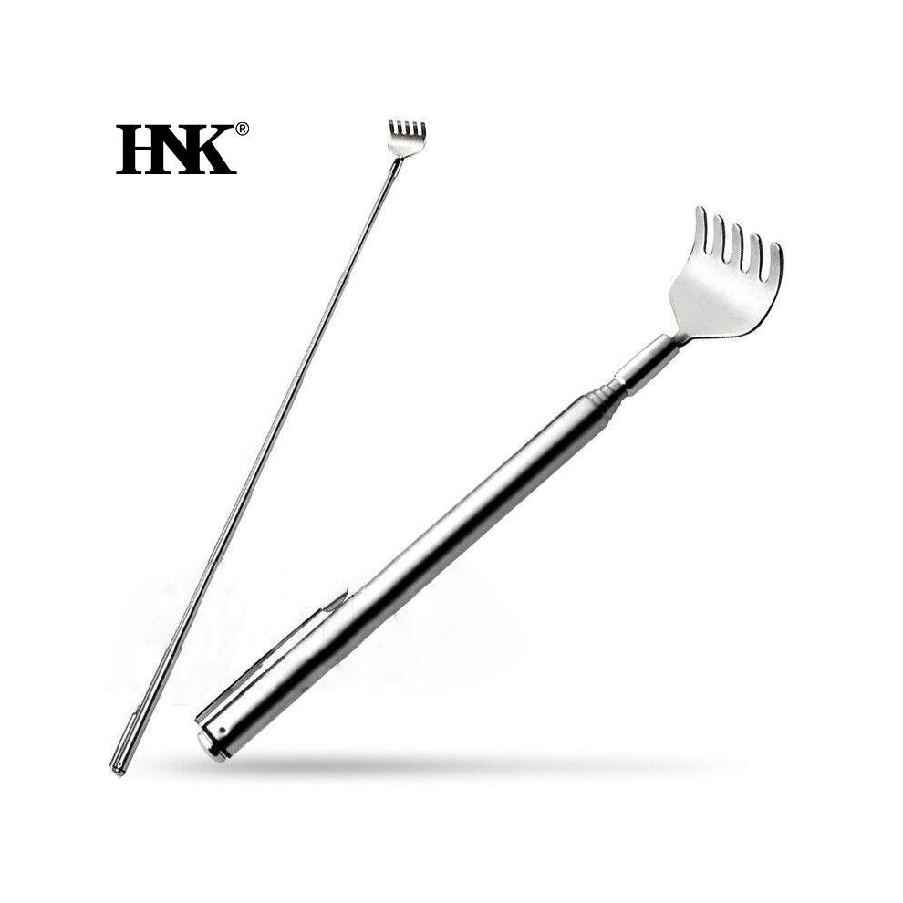 Dechoicelife Practical Handy Portable Adjustable Stainless Pen Clip Back Scratcher Telescopic Pocket Scratching Massage Kit