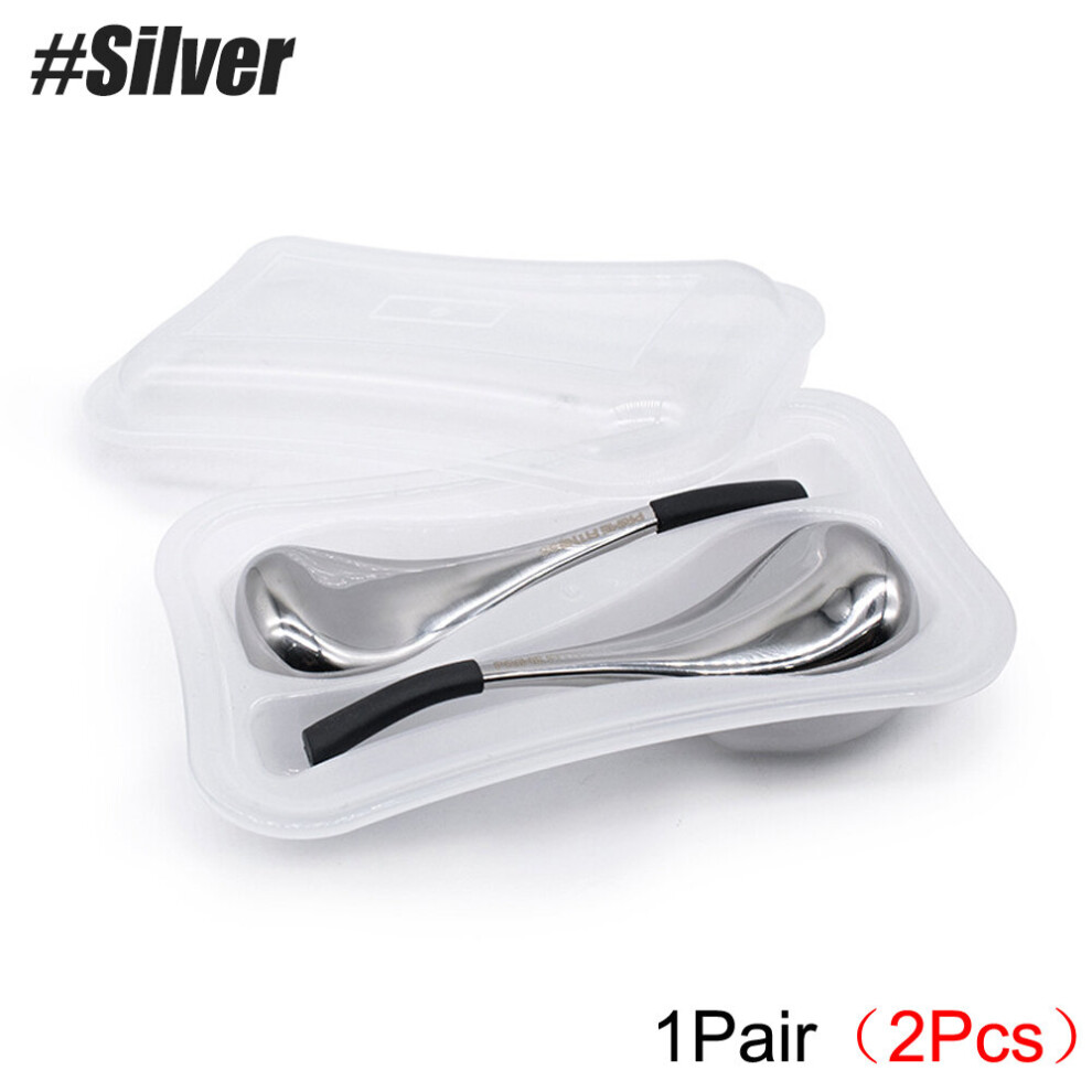 Dechoicelife (A-Silver-1Pair) 1Pair Ice Globes Facial Care Tools For Women Face Eyes,Stainless Steel Face Beauty Cryo Sticks,Spa Globes With Storage Case