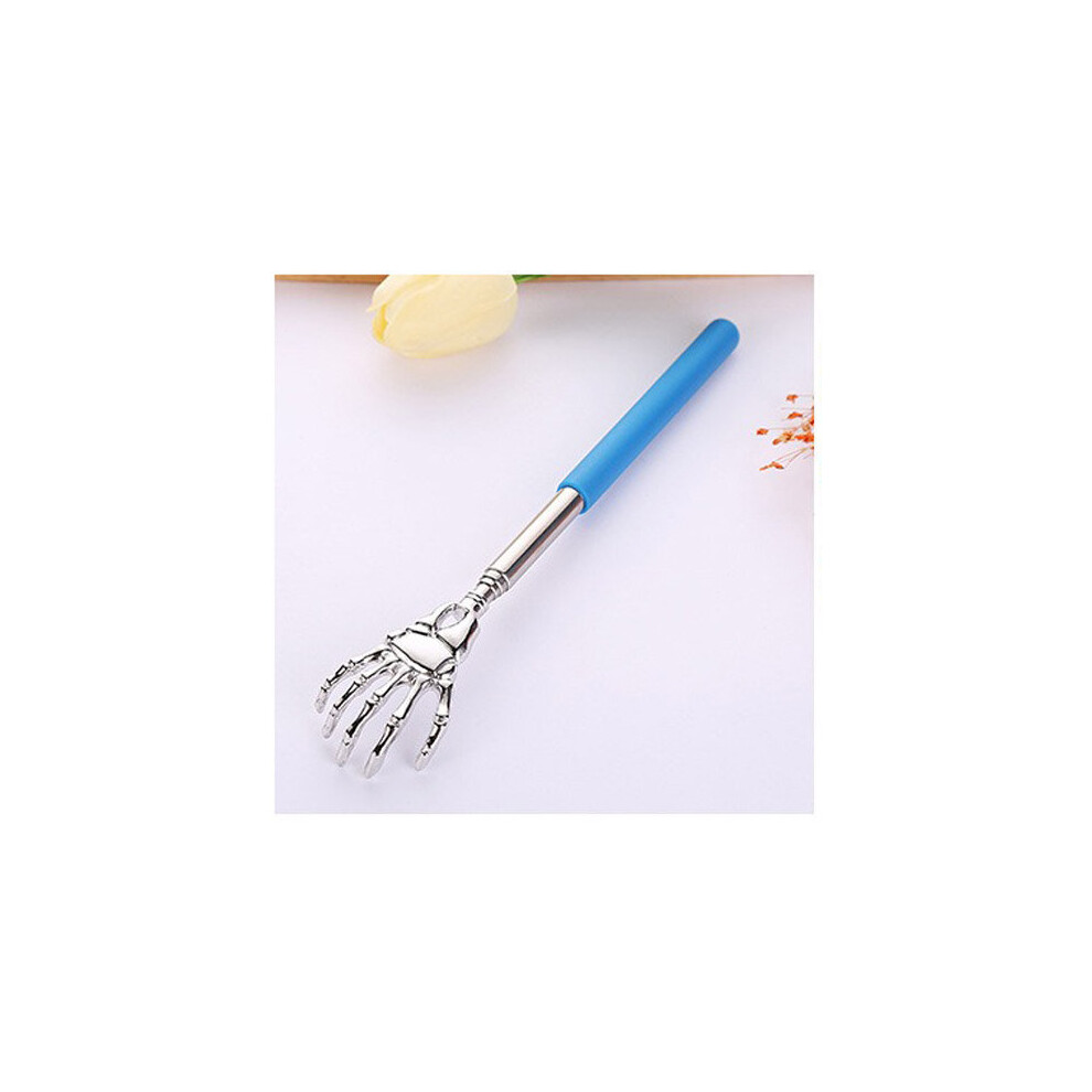 Dechoicelife Blue (A-Ghost Hand ) Stainless Steel Back Scratcher Telescopic Scratching Back Scratcher Massager Scraper Extendable Telescoping Itch Health Hackle