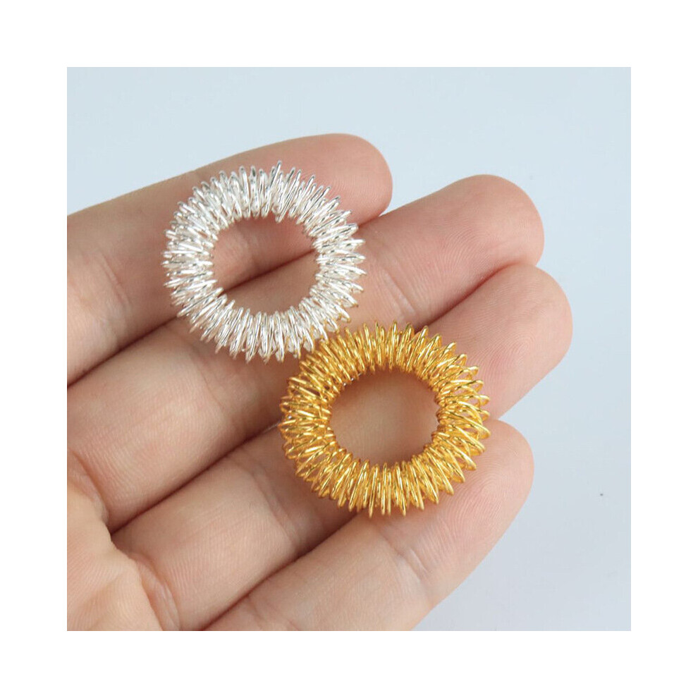 Dechoicelife (A-A-5Pcs Random) 5Pcs/Lot Finger Massage Ring Acupuncture Ring Health Care Body Massager Relax Hand Massage Tool