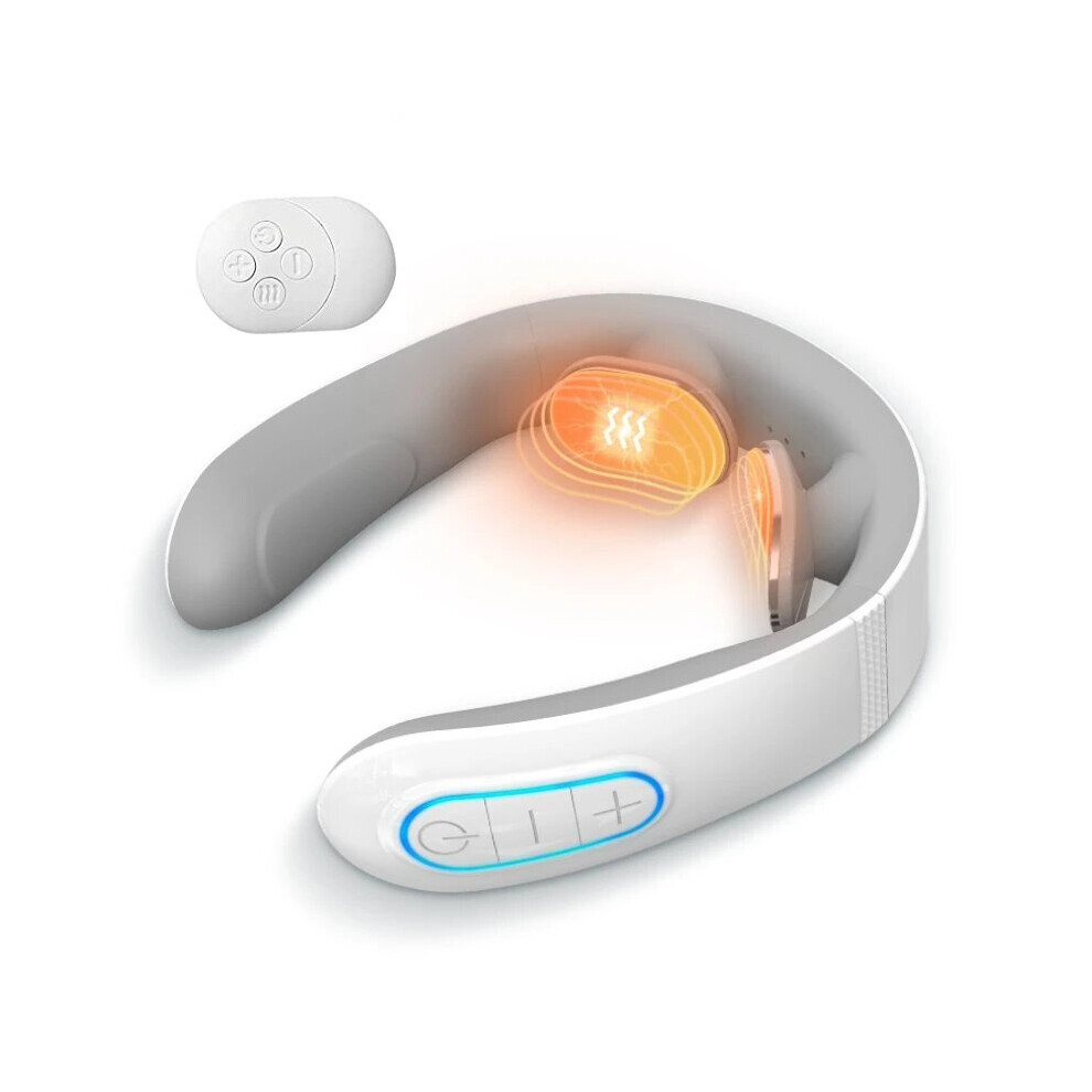 Dechoicelife Best Smart Neck Massager Ems Pulse Massager Tens Wireless Heat Cervical Vertebra Relax Muscle Pain Kneading Massage Machine