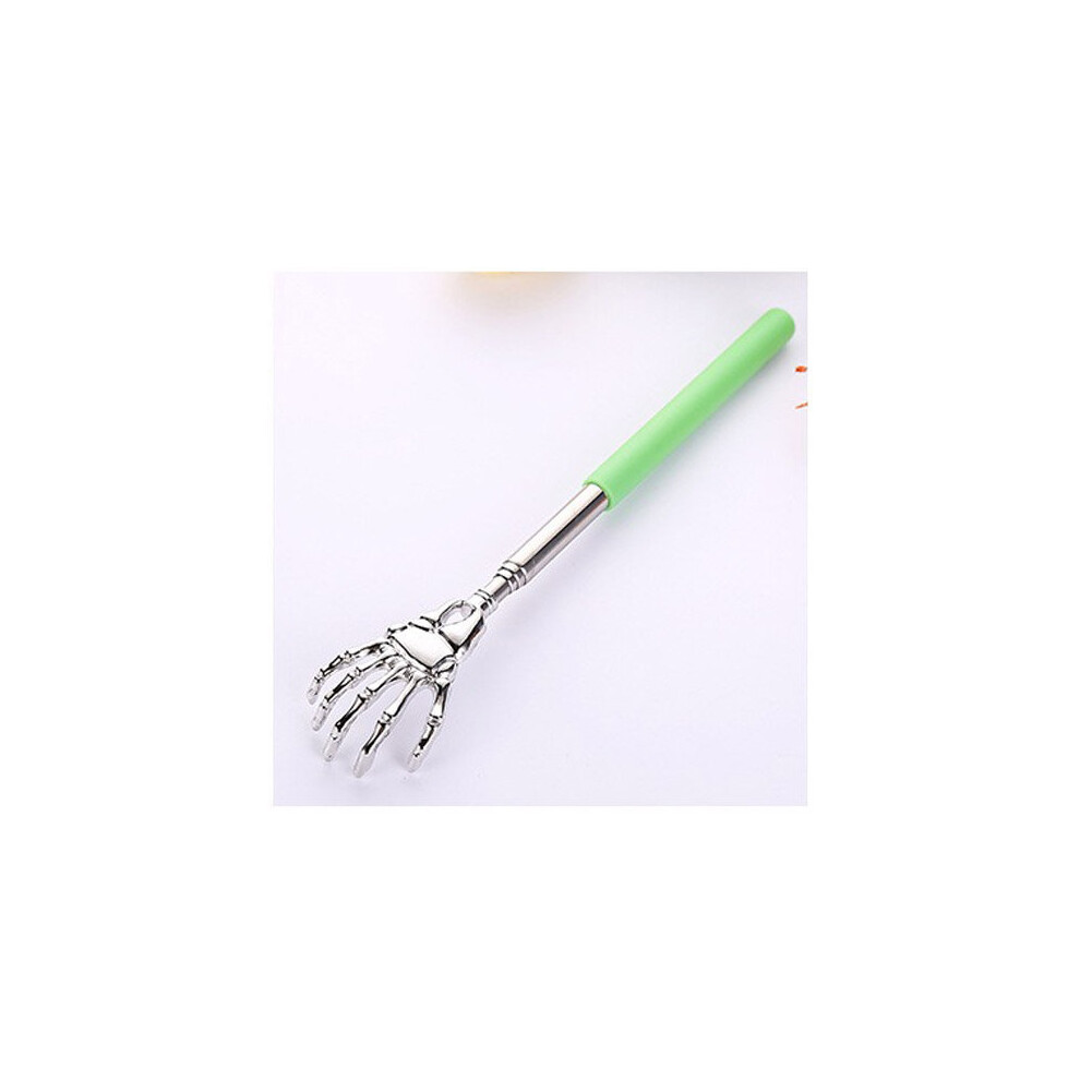 Dechoicelife Green (A-Ghost Hand ) Stainless Steel Back Scratcher Telescopic Scratching Back Scratcher Massager Scraper Extendable Telescoping Itch Health Hackle