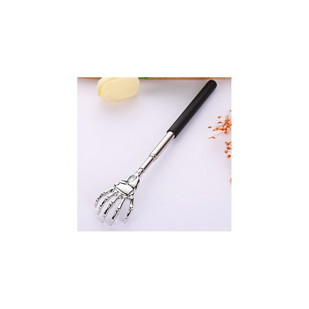 Dechoicelife Black (A-Ghost Hand ) Stainless Steel Back Scratcher Telescopic Scratching Back Scratcher Massager Scraper Extendable Telescoping Itch Health Hackle