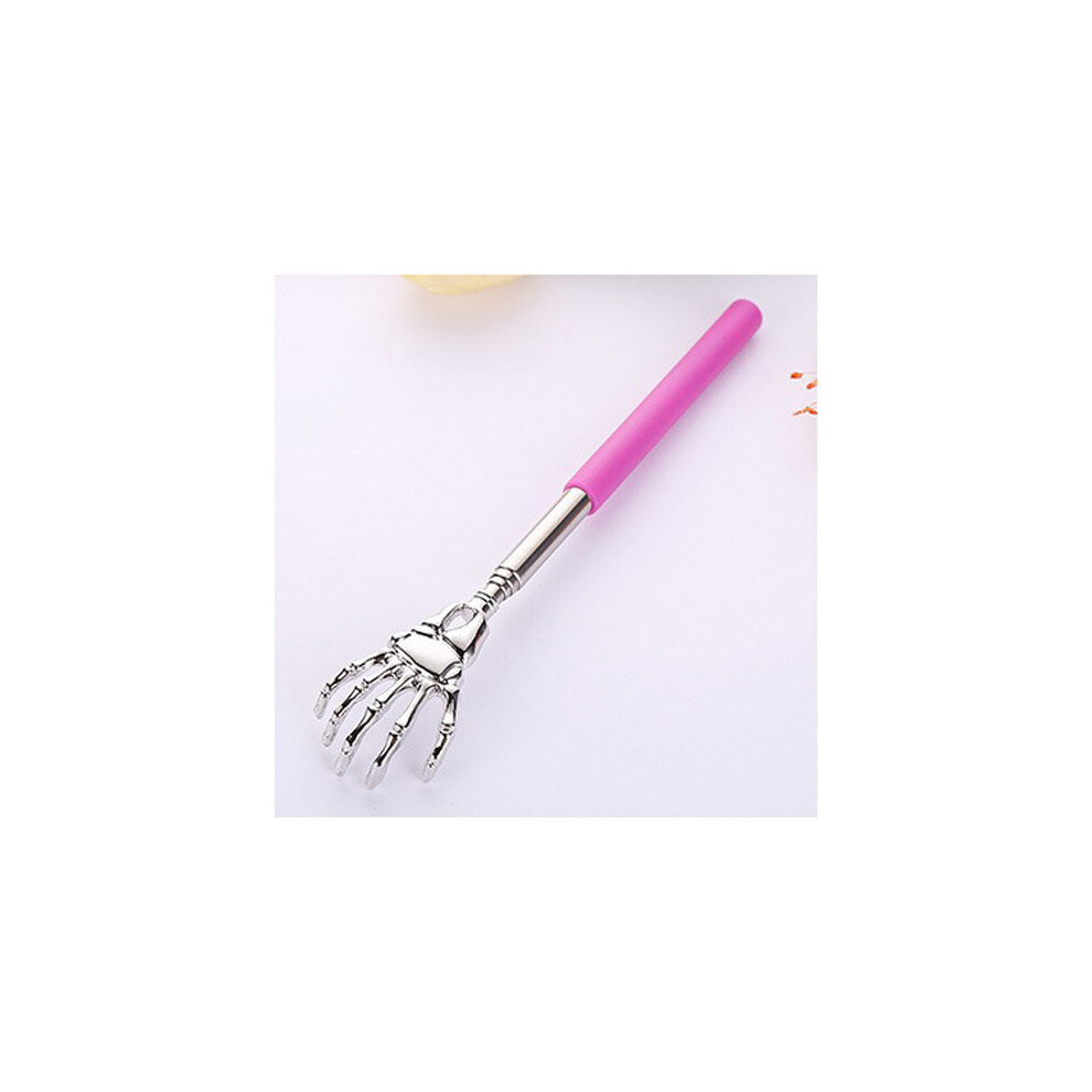 Dechoicelife Pink (A-Ghost Hand ) Stainless Steel Back Scratcher Telescopic Scratching Back Scratcher Massager Scraper Extendable Telescoping Itch Health Hackle