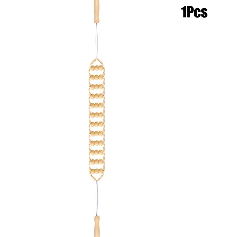 Dechoicelife (A-1Pcs) Wood Therapy Massage Tools Body Sculpting Tools For Body Shaping Wooden Massage Roller Stick Wood Back Massager Roller Rope