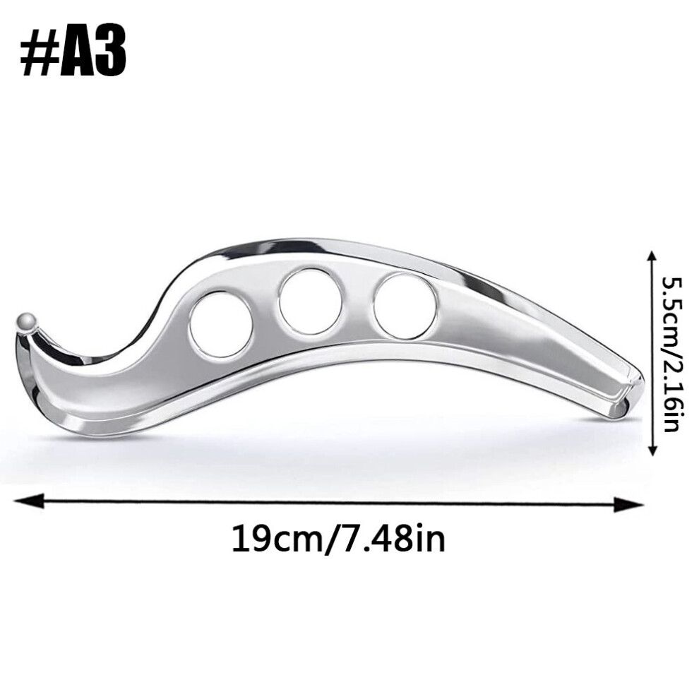 Dechoicelife (A-A3) Stainless Steel Gua Sha Massager Muscle Myofascial Scraping Physical Therapy Tools For Soft Tissue Body Massage Pain Relieve