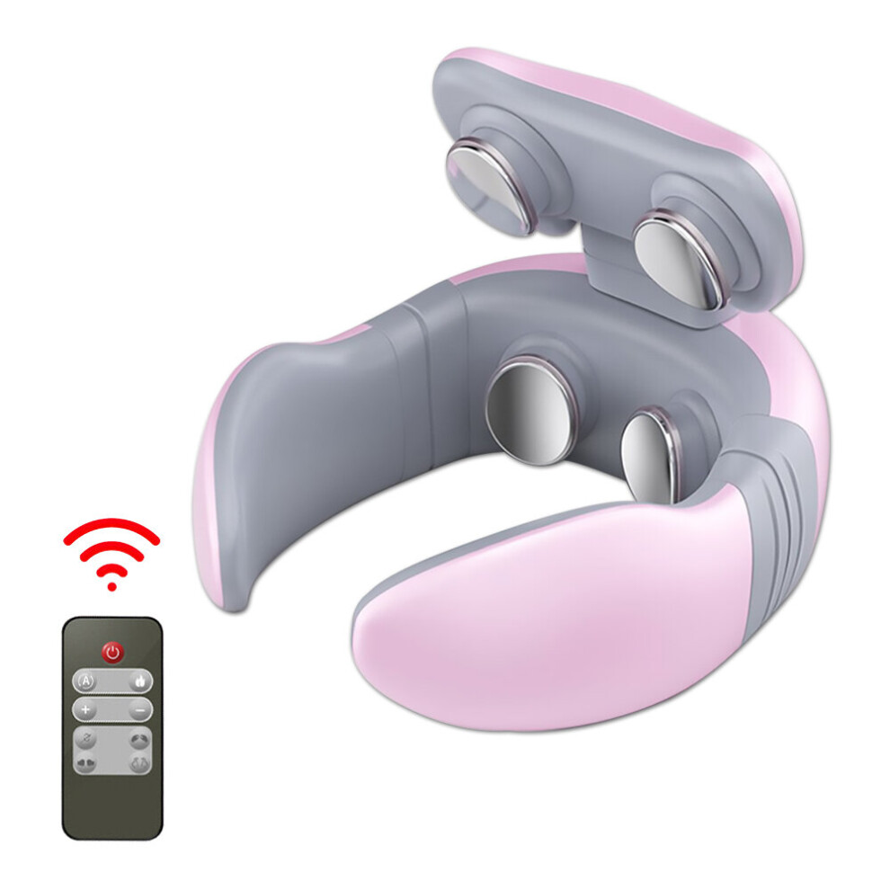 Dechoicelife (A-Pink) Rechargeable Neck Massager Electric Smart Neck And Back Massager For Back Pain Relief Cervical Body Massage Tens Relaxation Tool