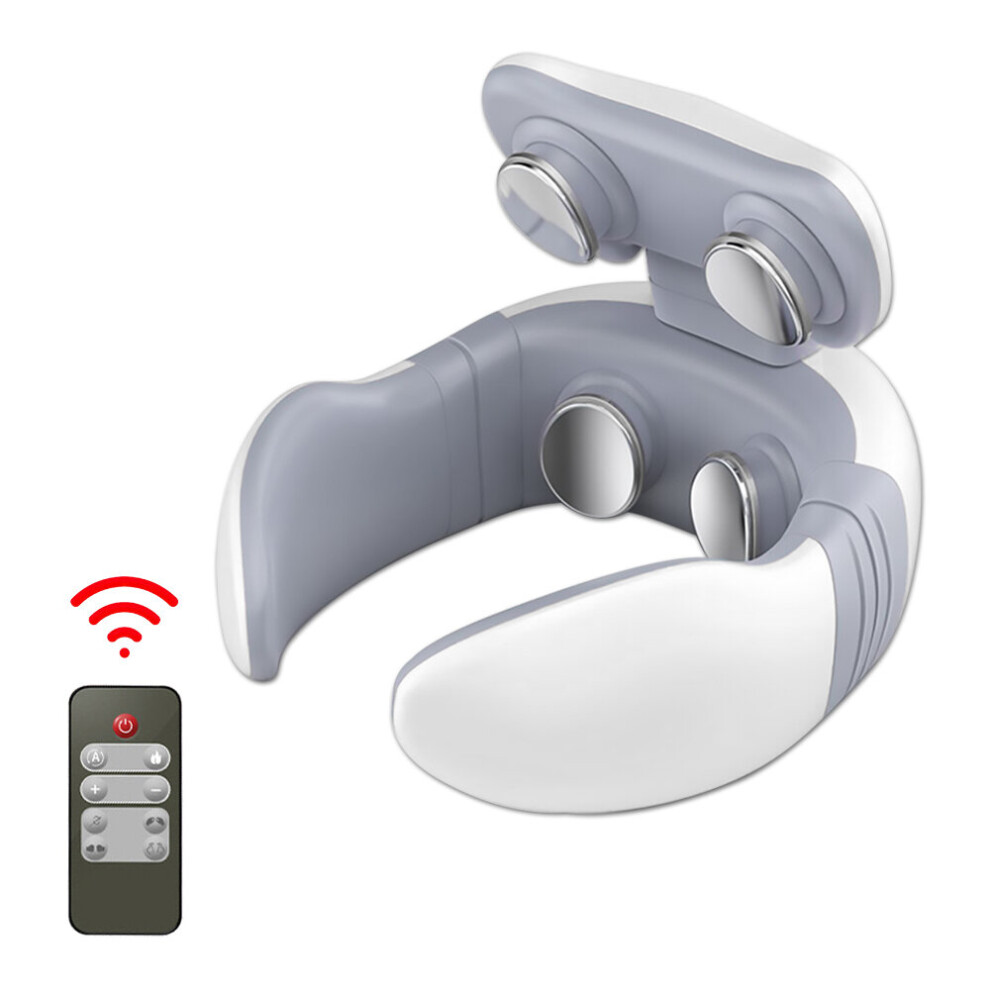 Dechoicelife (A-White) Rechargeable Neck Massager Electric Smart Neck And Back Massager For Back Pain Relief Cervical Body Massage Tens Relaxation Tool