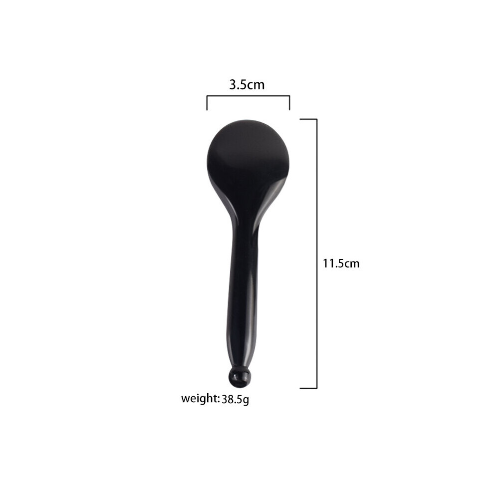 Dechoicelife Facial Gua Sha Tool Spoon Shape Natural Obsidian Spa Acupuncture Scraping Massage Wand For China Traditional Health Care