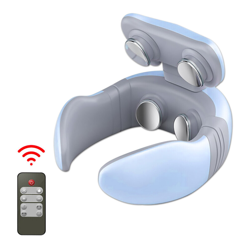 Dechoicelife (A-Blue) Rechargeable Neck Massager Electric Smart Neck And Back Massager For Back Pain Relief Cervical Body Massage Tens Relaxation Tool