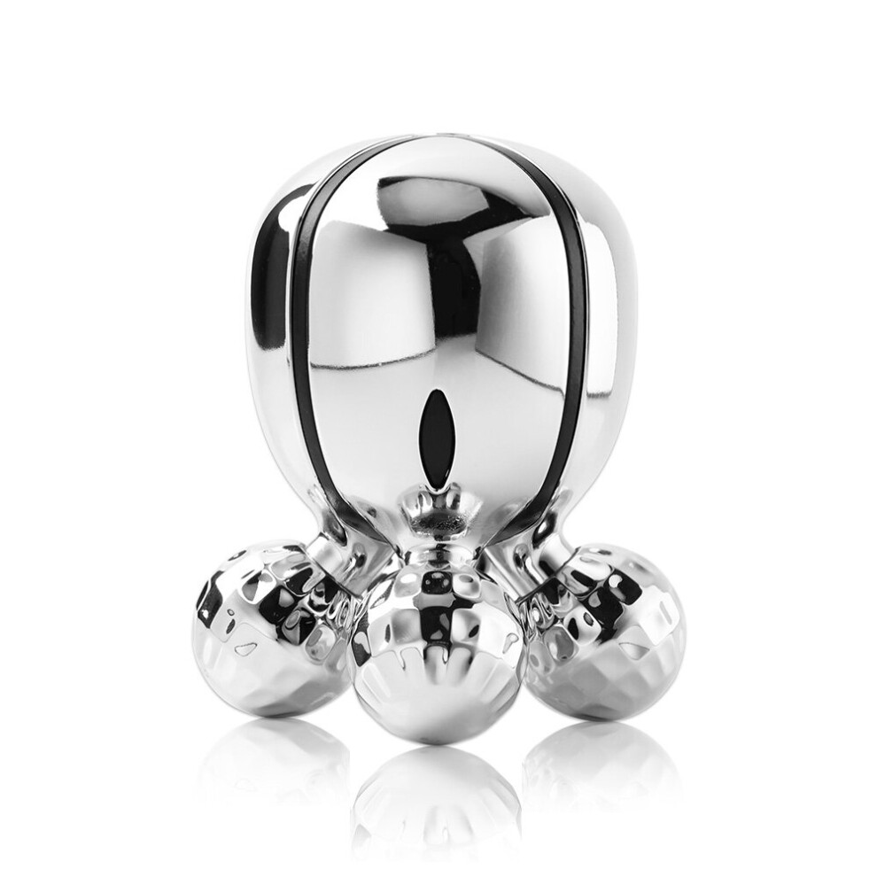 Dechoicelife Silver (A-B-) Face Massager Eye Massage Face-Lifting Instrument 3D Manual Roller Face Lifting Shape Face 4 Rounds Shaping Body Face Massage
