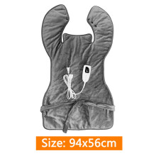 (a-Dark Grey) Heating Shoulder Pad Soft Portable Neck Wrap Electric Blanket Timed Adjustable Heating Shoulder Protection Washable Pain Relief