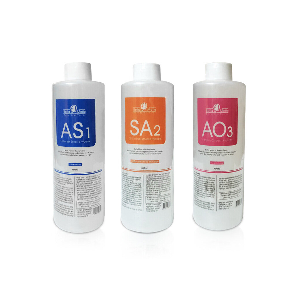 Dechoicelife (A-3Pcs 400Ml) Aqua Peel Solution Skincare Liquid/Serum For Oxygen Jet Small Bubble Hydrafacial Machine As1 Ao3 Sa2 Solution Serum 400Ml Per