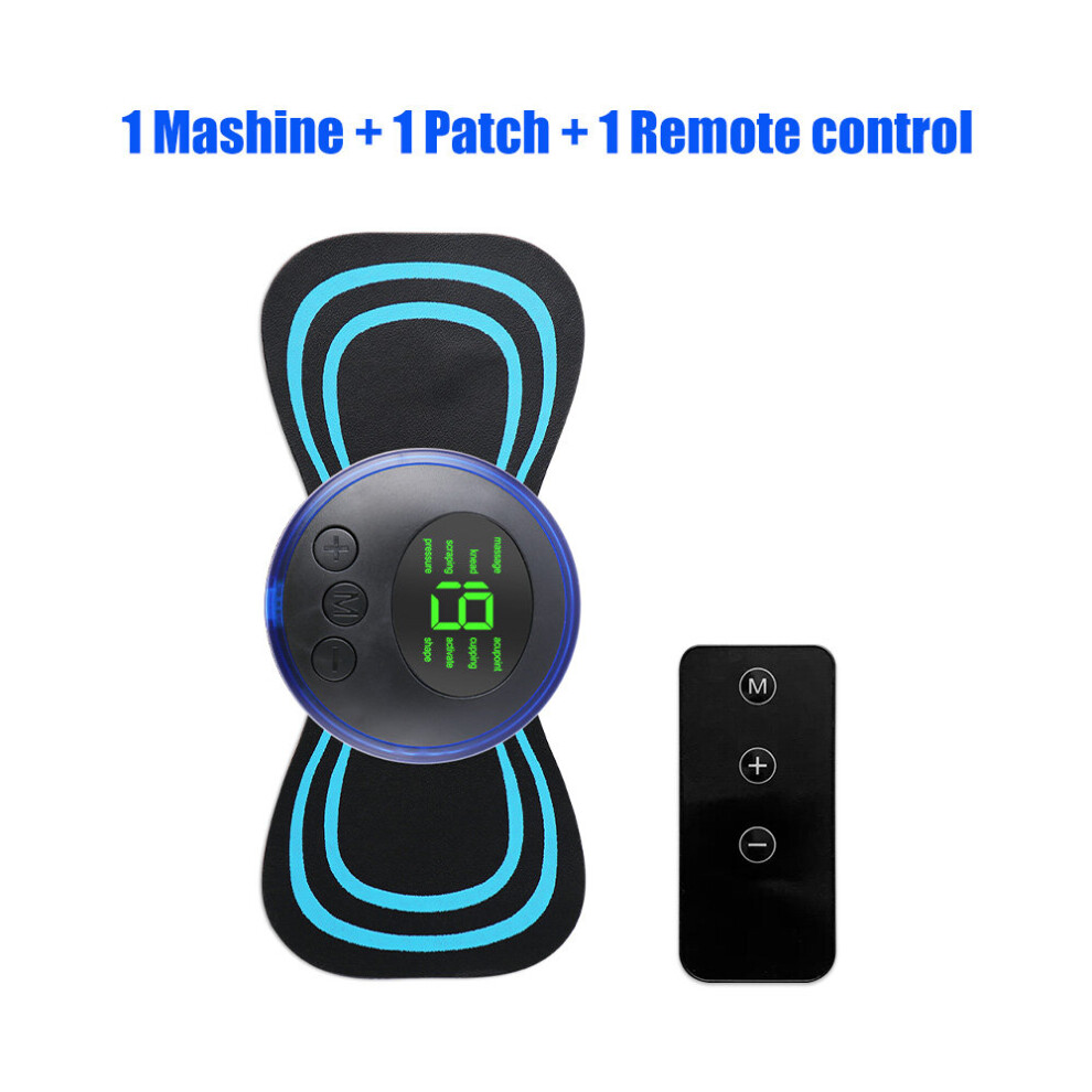 Dechoicelife (A-1 Machine 1 Patch) Lcd Display Ems Neck Stretcher Electric Massager Portable 8 Modes Cervical Massage Patch Pulse Muscle Stimulator