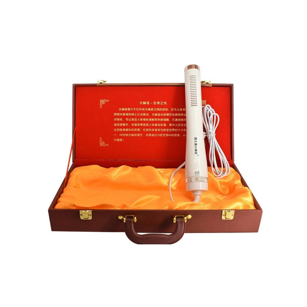 Dechoicelife (A-5.0 With Box Eu Plug) 5.0 Terahertz Wave Blower Wand Cell Light Magnetic Healthy Electric Heating Therapy Massage Health Thz Physiotherapy Device