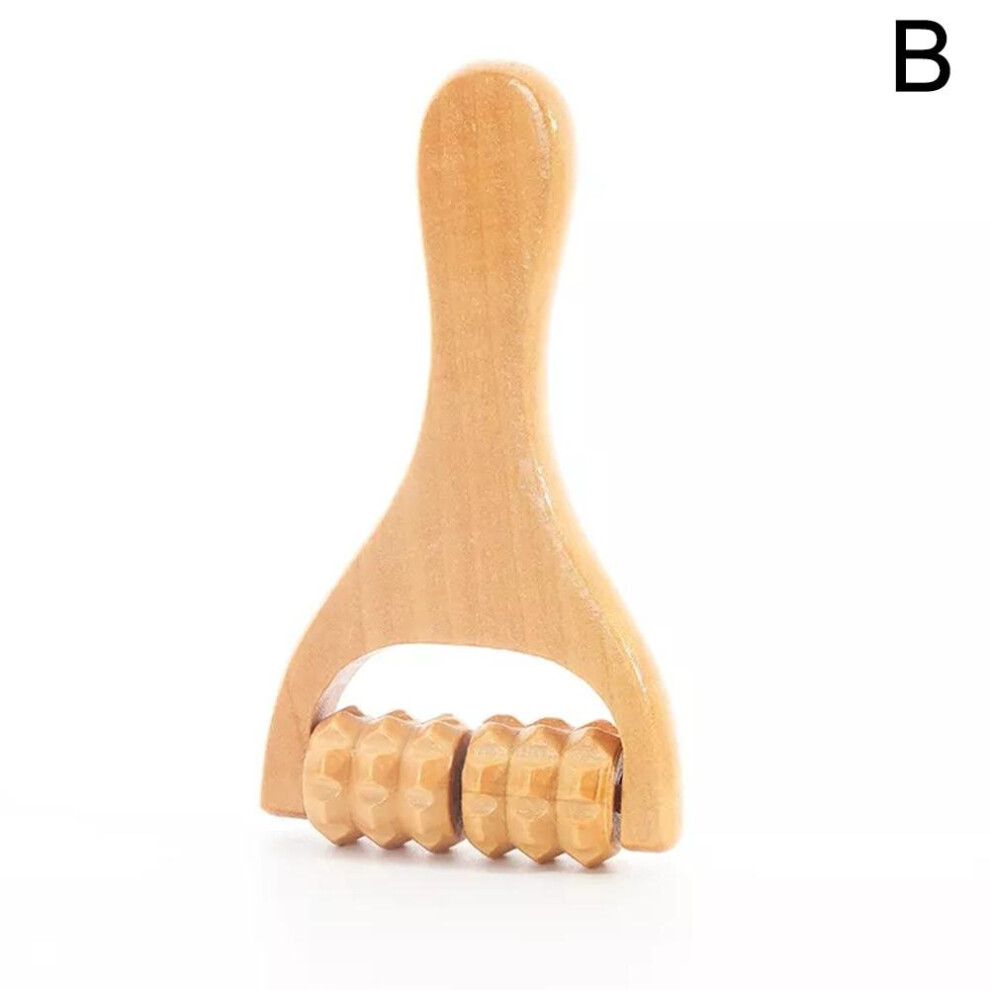 Dechoicelife (A-B) Wooden Massager Handheld Roller Trigger Point Massager Stick For Fascia Cellulite Muscle Relieve Abdomen Body Therapy Massa N8m9