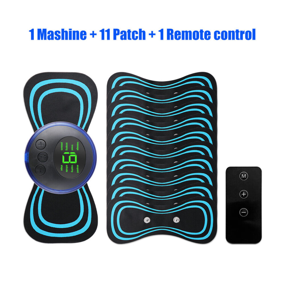 Dechoicelife (A-1 Machine 11 Patch) Lcd Display Ems Neck Stretcher Electric Massager Portable 8 Modes Cervical Massage Patch Pulse Muscle Stimulator