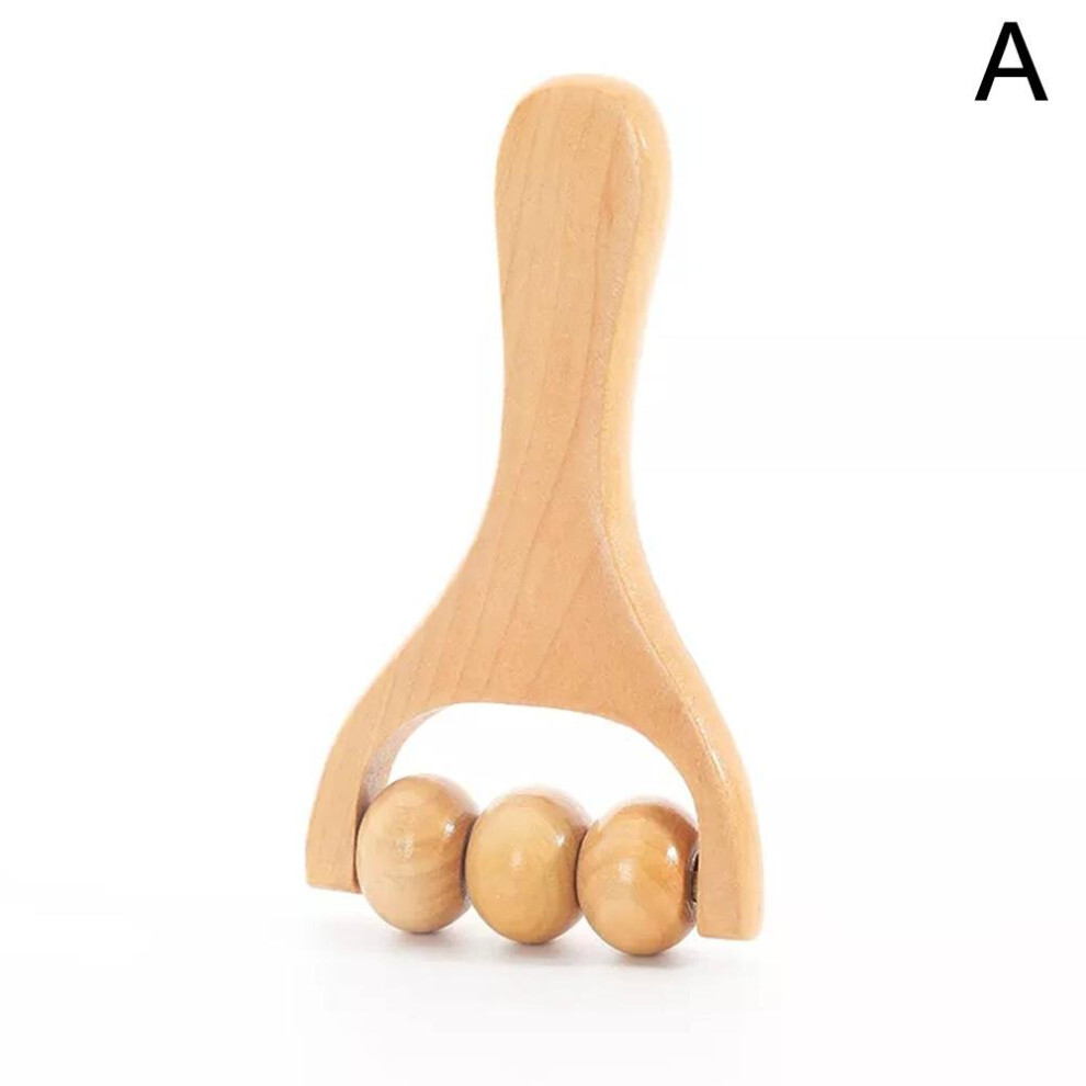Dechoicelife (A-A) Wooden Massager Handheld Roller Trigger Point Massager Stick For Fascia Cellulite Muscle Relieve Abdomen Body Therapy Massa N8m9