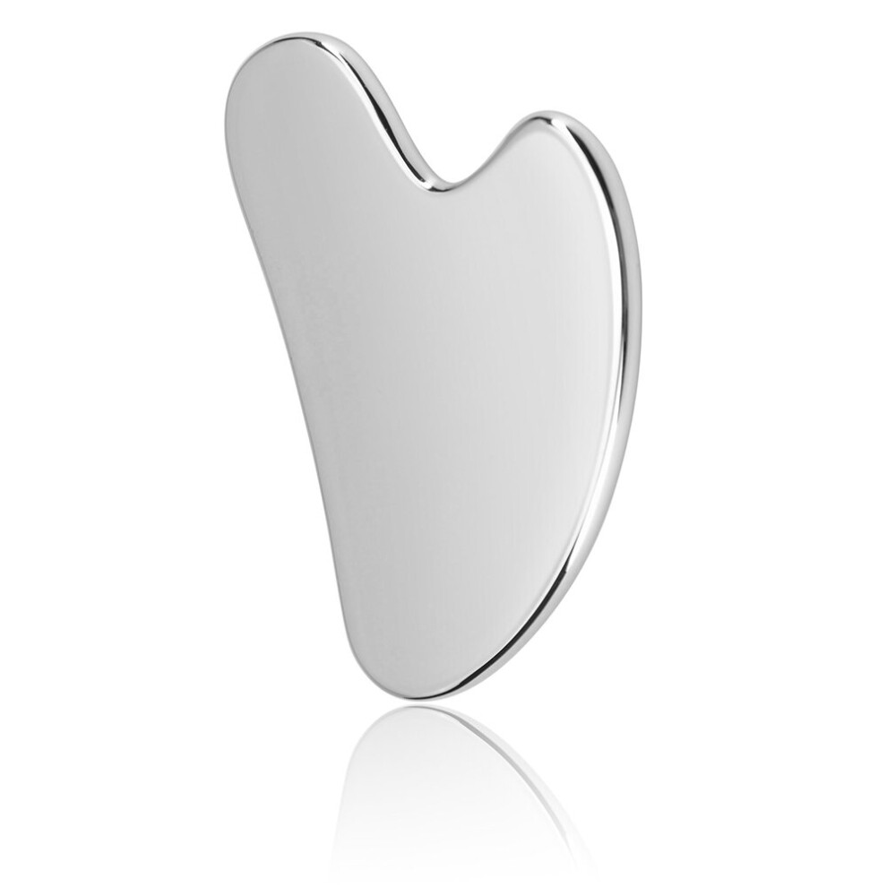 Dechoicelife Gua Sha Board Heart Shape Stainless Steel Muscle Massage Tissue Therapy Scraping Plate Promote Blood Circulation Body Relaxation