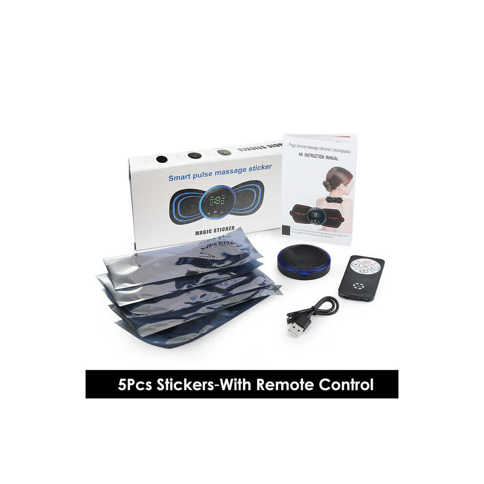 Dechoicelife (A-5 Stickers Set) Ems Neck Massager Electric Cervical Vertebra Massage Patch For Muscle Pain Relief & Shoulder Relaxation Portable Neck Stretcher