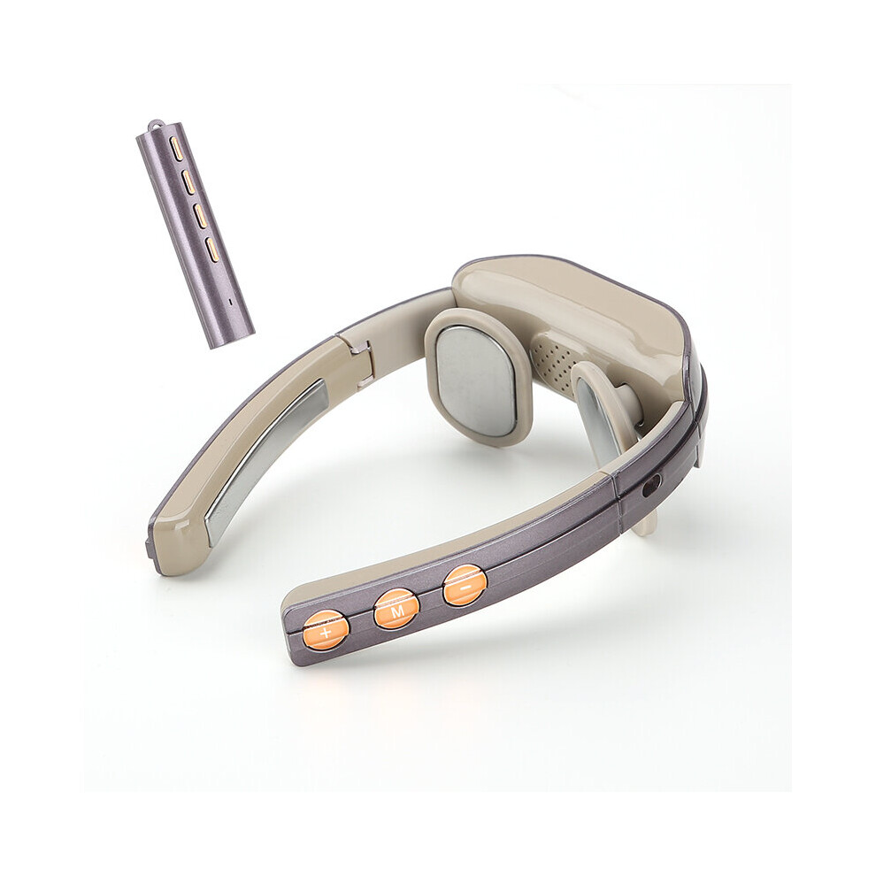 Dechoicelife (A-Dimgray) Intelligent Pulse Neck Shoulder Massager With Heat Cordless Electric Foldable Vibration Cervical Spine Relaxation Pain Relief