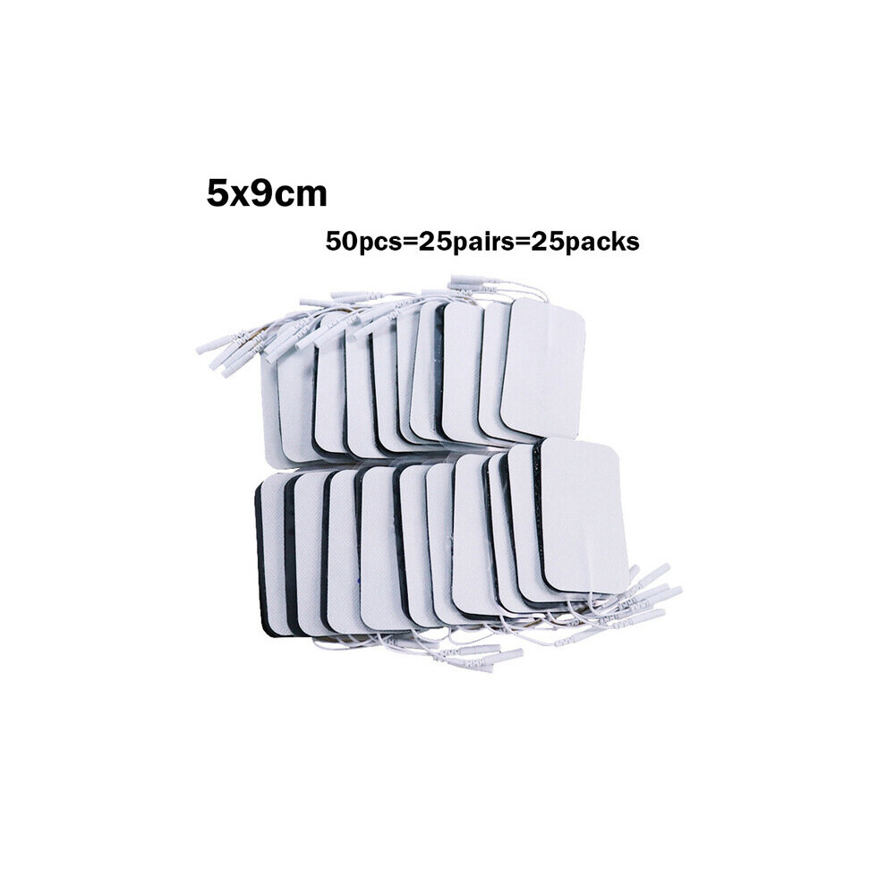Dechoicelife (A-5X9cm 50Pcs) 20/50/100Pcs 5X5cm Ems Nerve Muscle Stimulator Electrode Pads Gel Electrode Pads Tens Electrodes Physiotherapy Machine 2Mm Plug