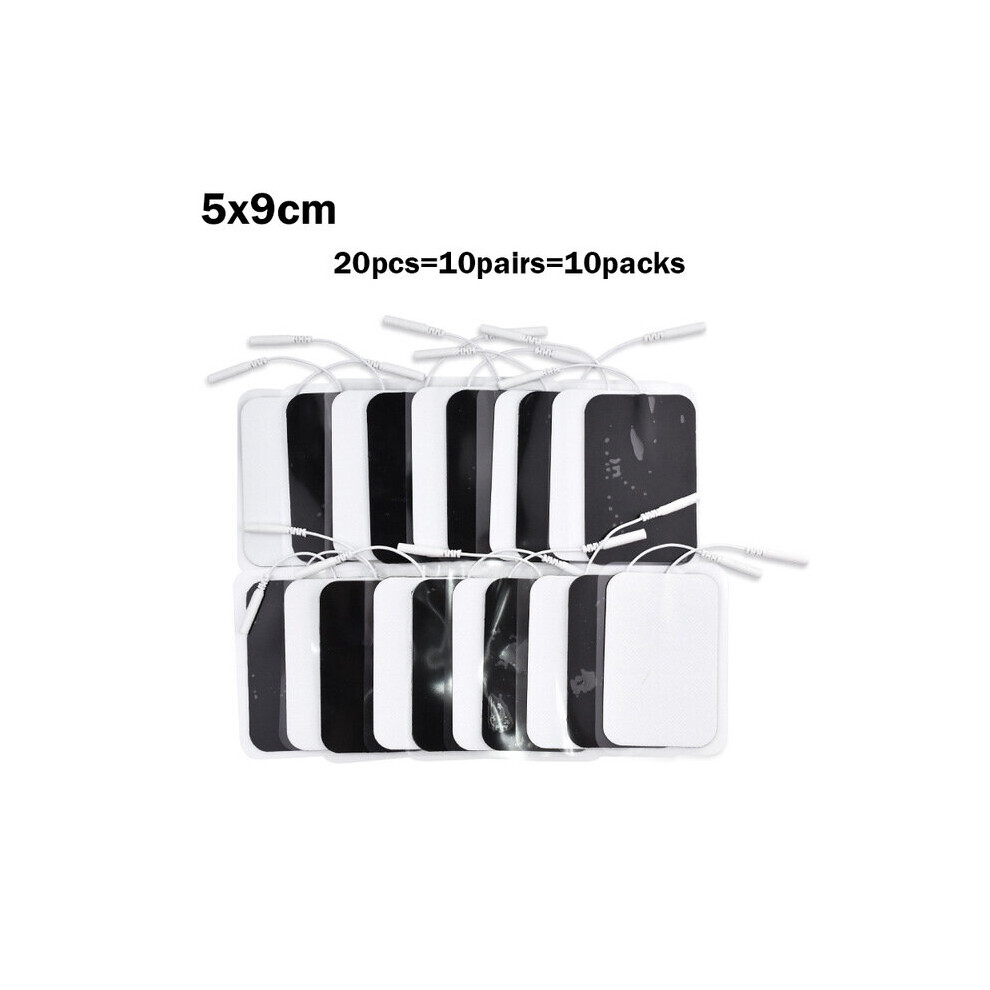 Dechoicelife (A-5X9cm 20Pcs) 20/50/100Pcs 5X5cm Ems Nerve Muscle Stimulator Electrode Pads Gel Electrode Pads Tens Electrodes Physiotherapy Machine 2Mm Plug