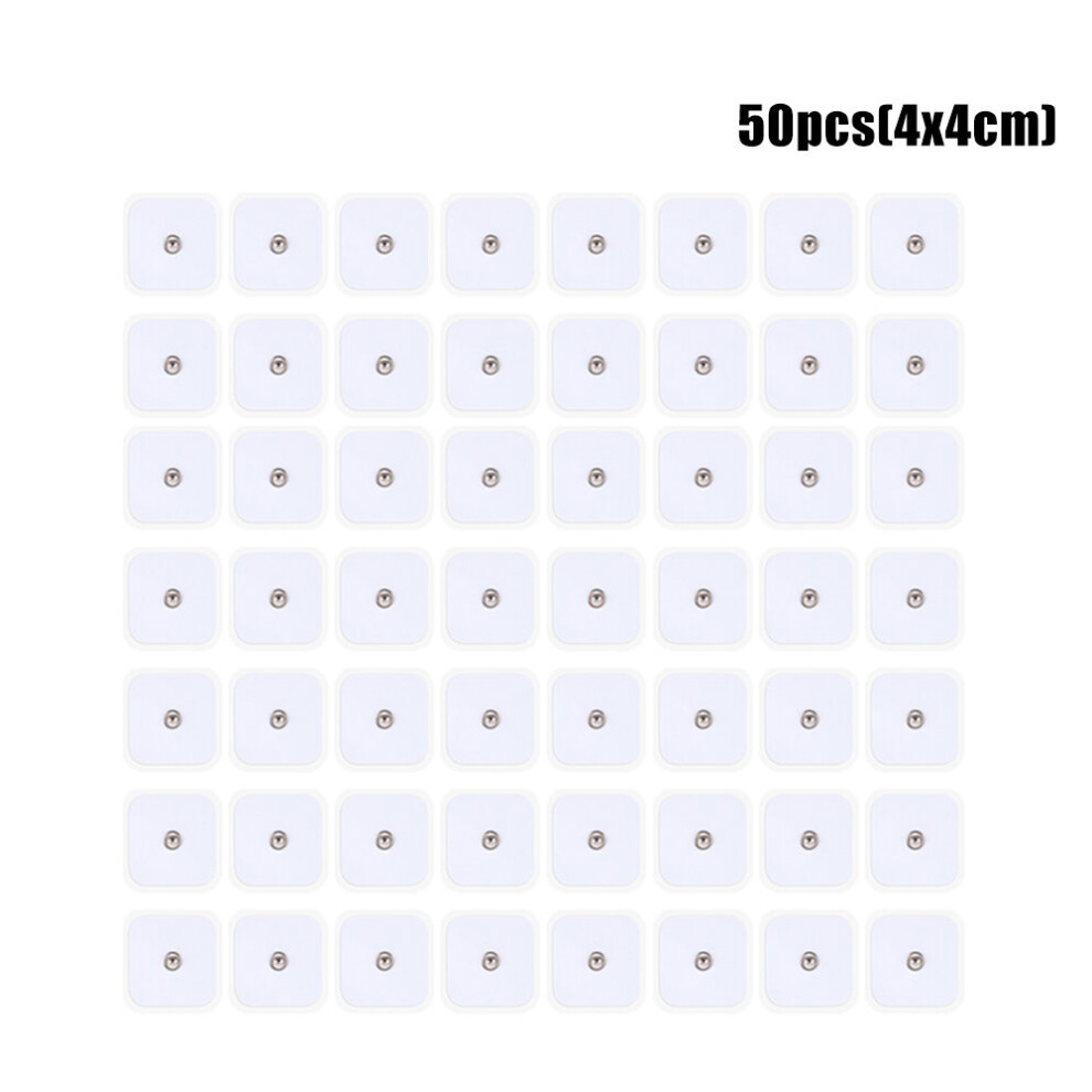 (a-50pcs(4x4cm)25 pair) 5x5cm 4x4cm Self Adhesive Non-woven Fabric Replacement Tens Electrodes Pads for Eletric Muscle Stimulator Low Frequency Massag-image-OPC-PC9PCQK-NEW