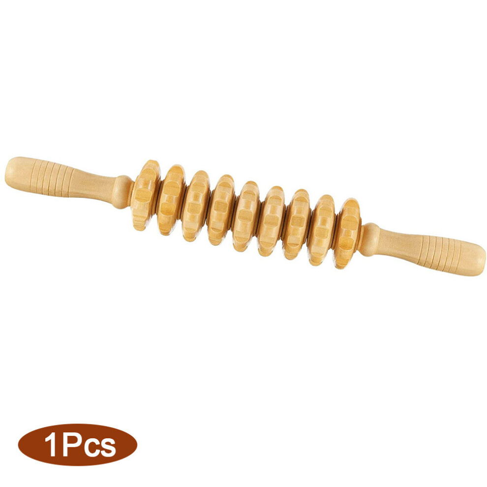 Dechoicelife (A-Set E-1Pcs) Wood Massage Tools Anti-Cellulite Massage Roller Wood Massage Cup Fascia Massage Roller For Lymphatic Drainage Muscle Relaxation